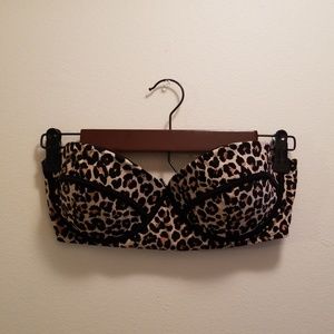 Xhilaration | Strapless Chetah Print Bikini Top M
